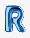 Letter R Foil Balloon Mockup