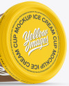 Two Glossy Ice Cream Cups Mockup