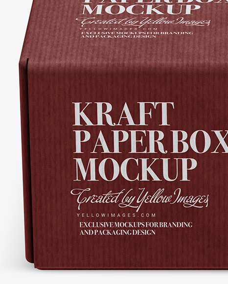 Matte Kraft Box Mockup (High-Angle Shot)