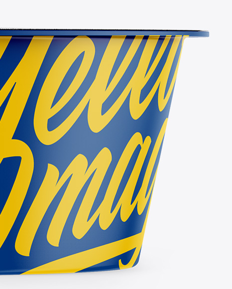 Matte Plastic Cup with Foil Lid Mockup - Side & Top Views