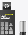 Glossy Cosmetic Roller Bottle w/ Box Mockup