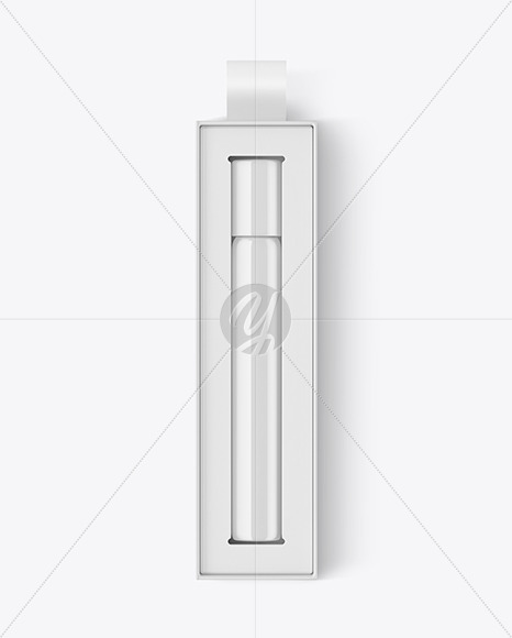 Glossy Cosmetic Roller Bottle In Box Mockup