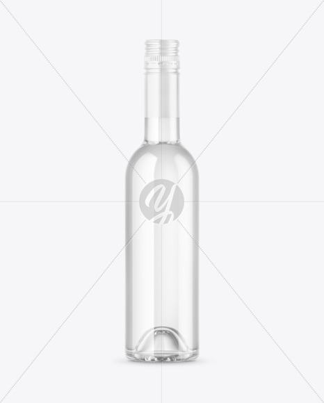 Clear Glass Vodka Bottle Mockup