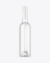 Clear Glass Vodka Bottle Mockup