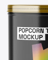 Glossy Popcorn Tin Bucket Mockup