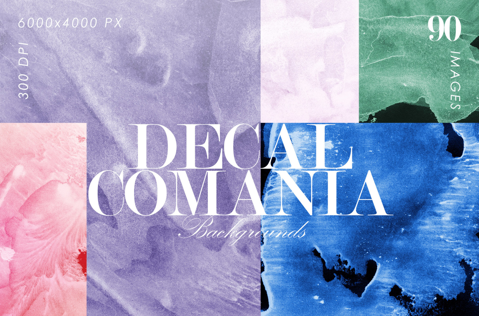 Decalcomania Abstract Paint Textures