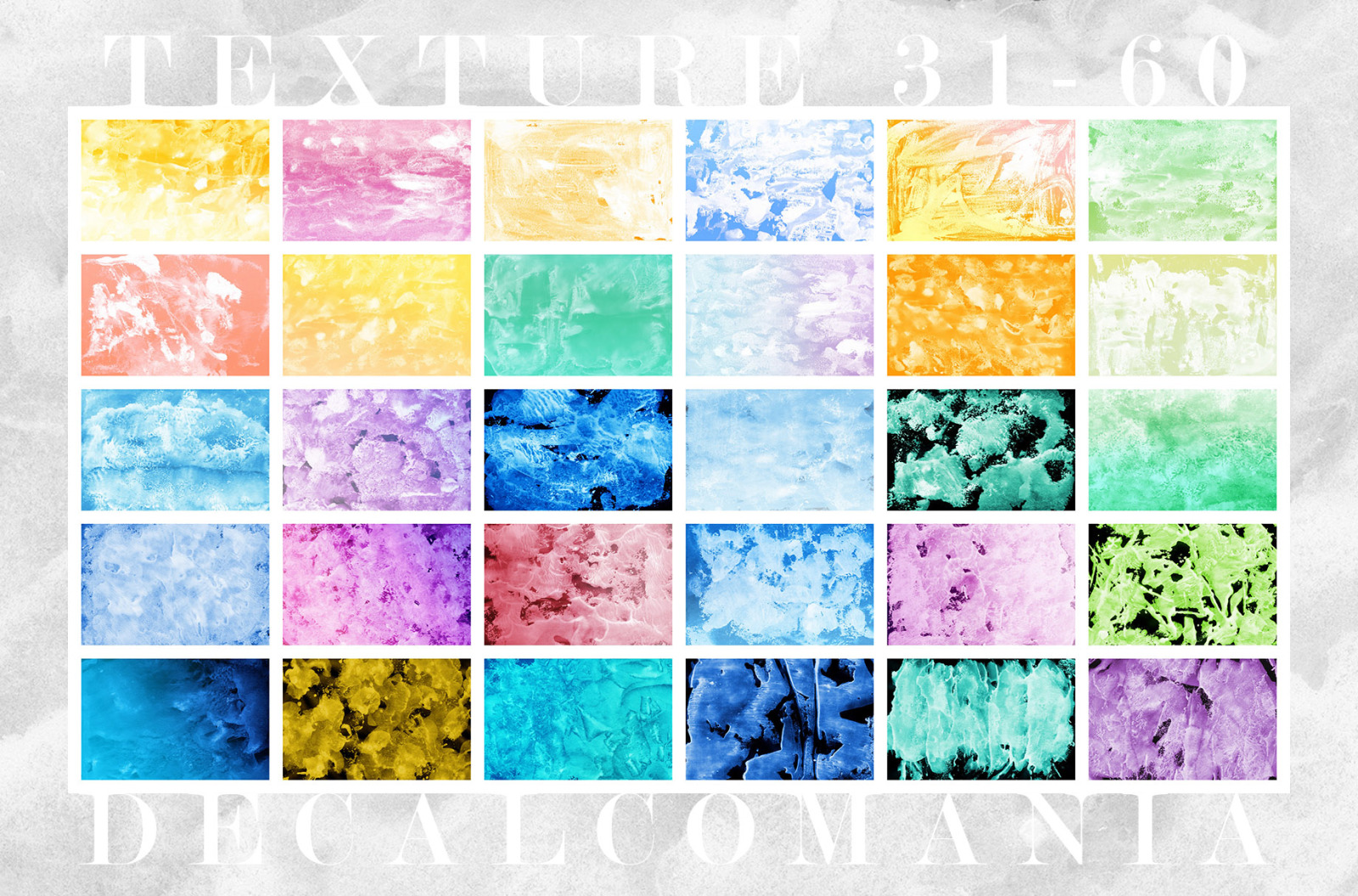 Decalcomania Abstract Paint Textures Decalcomania Abstract Paint Textures