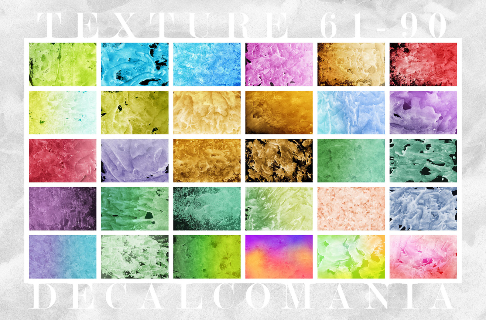 Decalcomania Abstract Paint Textures