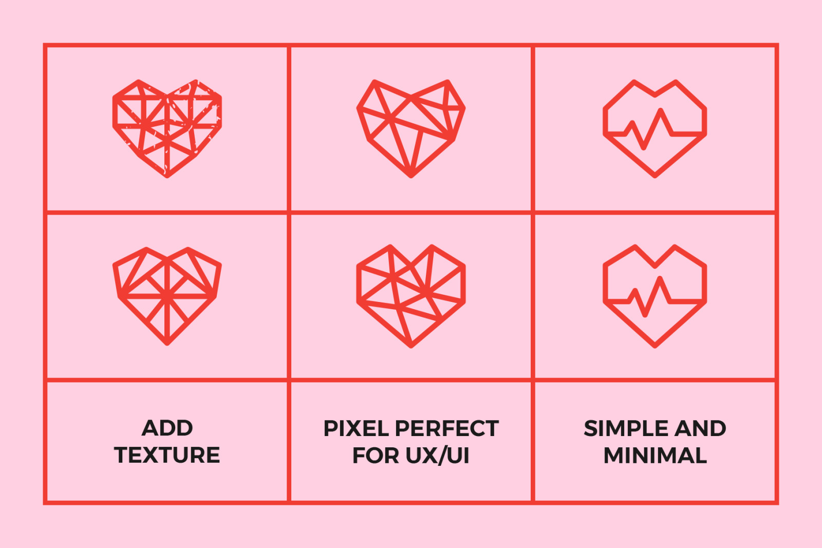 70 Geometric Hearts Logo 70 Geometric Hearts Logo