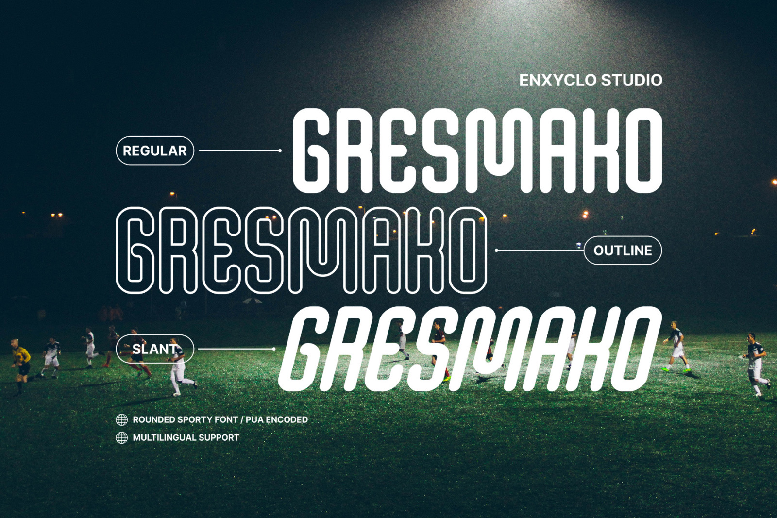 GRESMAKO - Rounded Sporty Modern Font