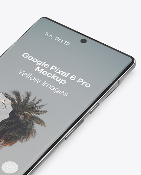 Google Pixel 6 Pro Cloudy White Mockup