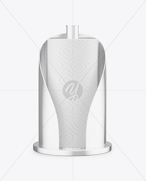 Metallic Paper Towel Holder Mockup