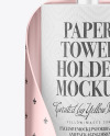 Metallic Paper Towel Holder Mockup