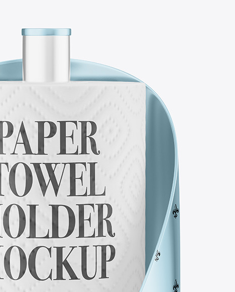 Metallic Paper Towel Holder Mockup