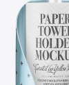 Metallic Paper Towel Holder Mockup