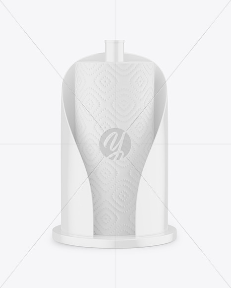 Glossy Paper Towel Holder Mockup