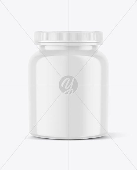 Glossy Plastic Jar Mockup