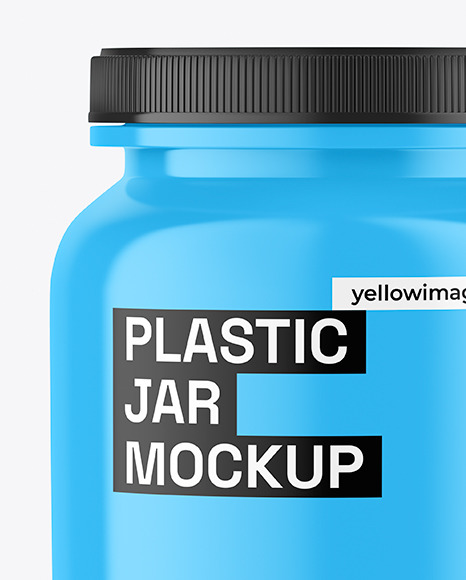 Glossy Plastic Jar Mockup