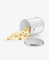 Glossy Popcorn Tin Bucket Mockup