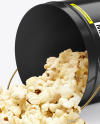 Glossy Popcorn Tin Bucket Mockup