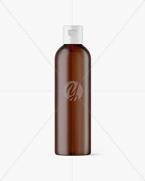 Frosted Amber Cosmetic Bottle Mockup Frosted Amber Cosmetic Bottle Mockup