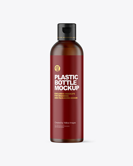 Frosted Amber Cosmetic Bottle Mockup Frosted Amber Cosmetic Bottle Mockup