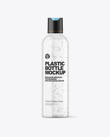 Clear Plastic Cosmetic Bottle Mockup