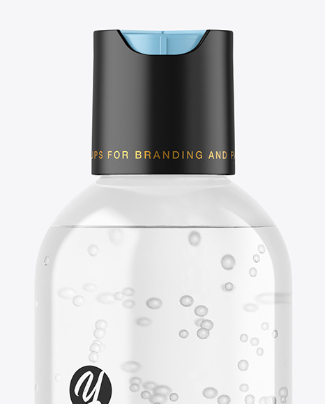 Clear Plastic Cosmetic Bottle Mockup