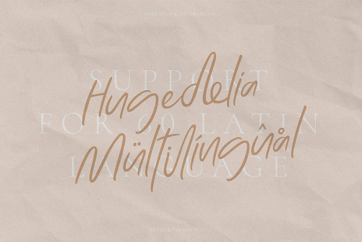 Hugedelia - Warm Script Font Hugedelia - Warm Script Font