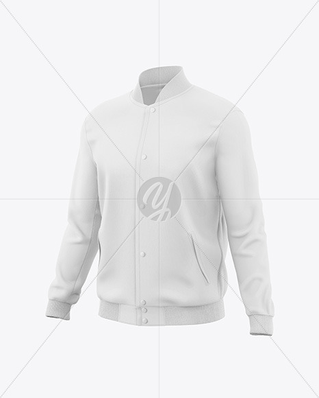 Men's Bomber Jacket Mockup - Half Side View