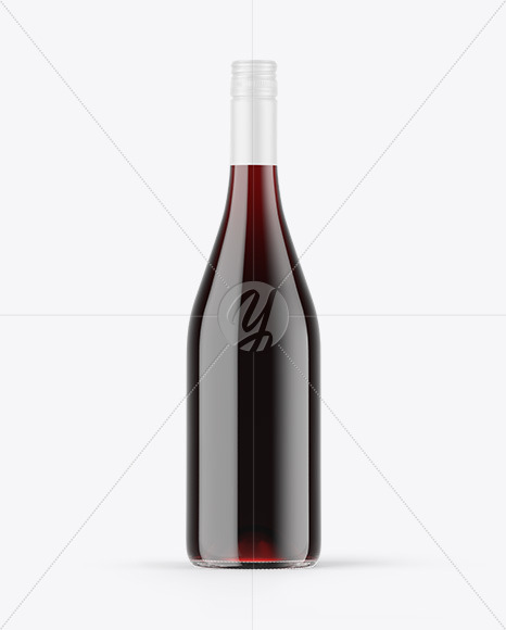 Clear Glass Red Wine Bottle Mockup Clear Glass Red Wine Bottle Mockup
