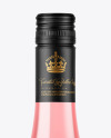 Clear Glass Pink Wine Bottle Mockup