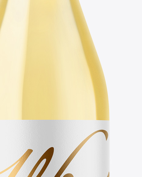 Clear Glass White Wine Bottle Mockup Clear Glass White Wine Bottle Mockup