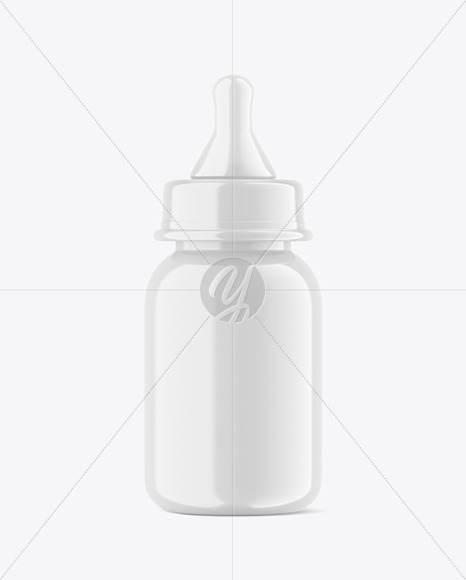 Glossy Baby Bottle Mockup Glossy Baby Bottle Mockup