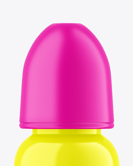 Glossy Baby Bottle Mockup Glossy Baby Bottle Mockup