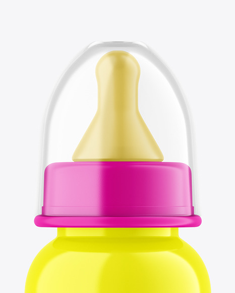 Glossy Baby Bottle Mockup Glossy Baby Bottle Mockup