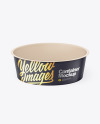 Matte Plastic Round Cup Container Mockup