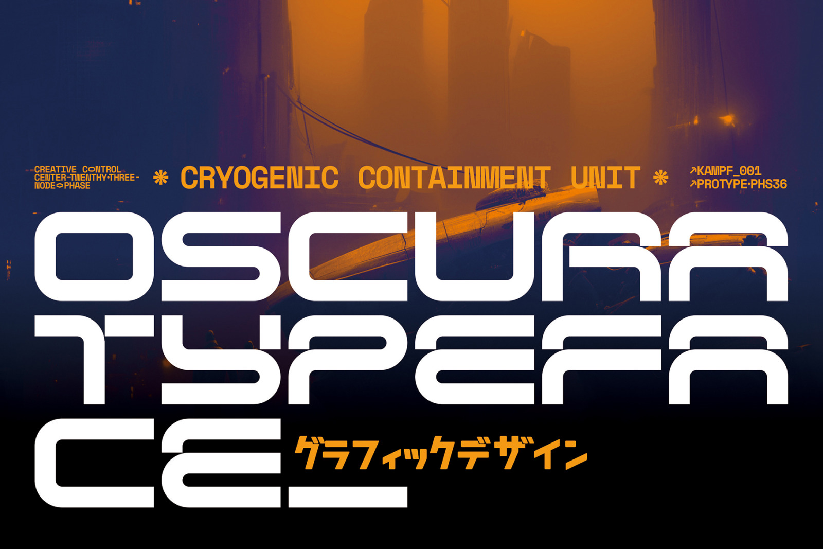 OSCURA - Futuristic Cyberpunk Sci-Fi Modern Display Font