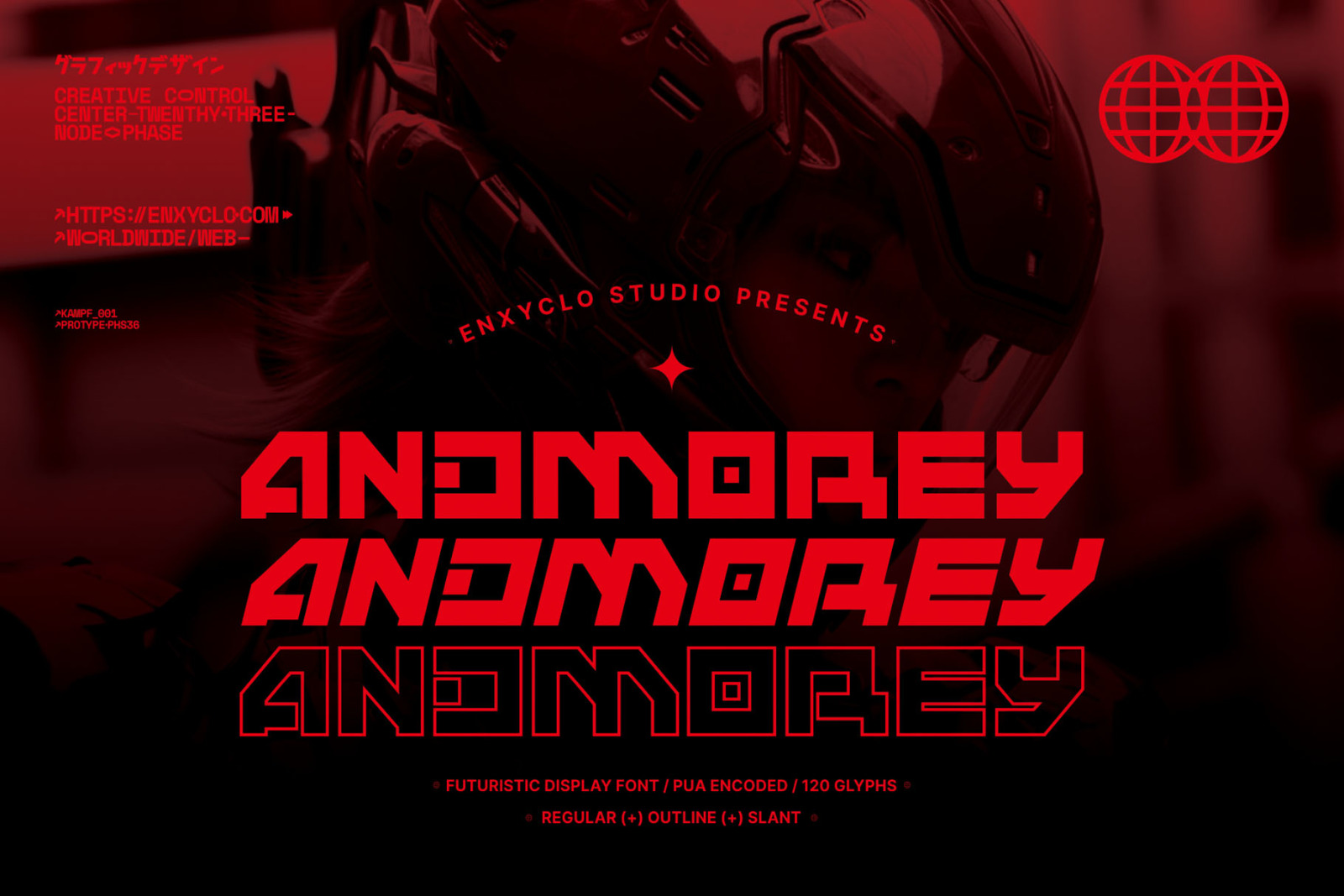 ANDMOREY - Futuristic Cyberpunk Sci-Fi Robot Moder Display Font