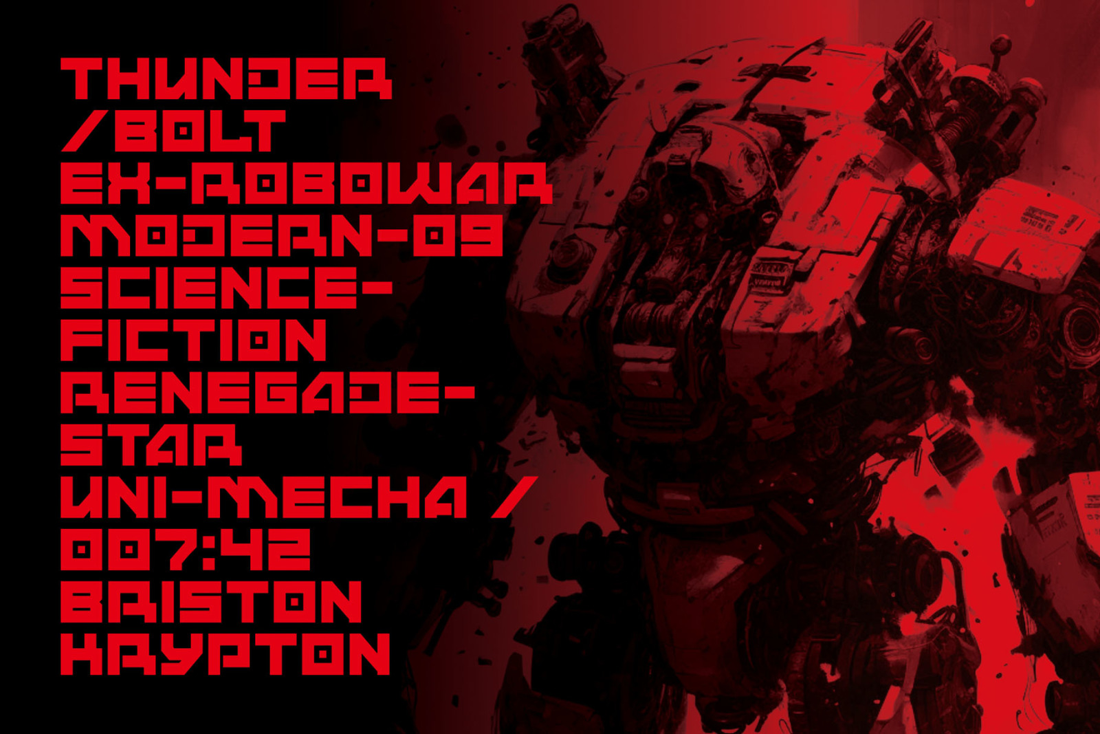 ANDMOREY - Futuristic Cyberpunk Sci-Fi Robot Moder Display Font