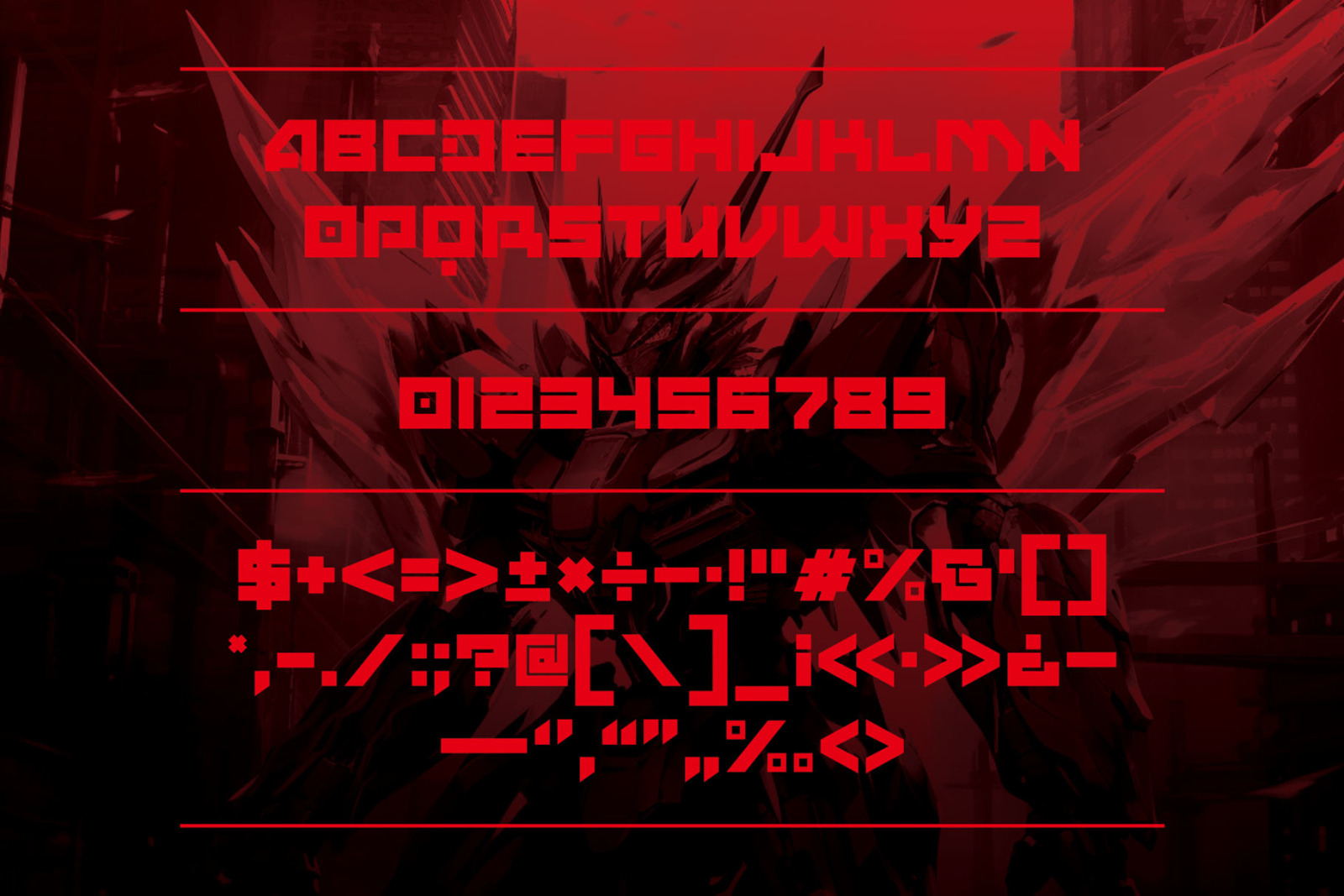 ANDMOREY - Futuristic Cyberpunk Sci-Fi Robot Moder Display Font