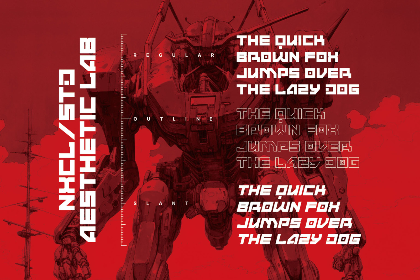 ANDMOREY - Futuristic Cyberpunk Sci-Fi Robot Moder Display Font