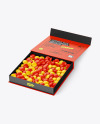 Opened Box With Dragee Mockup