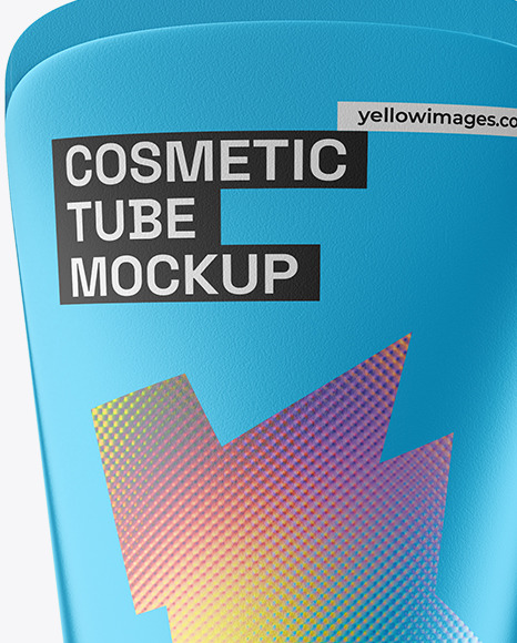 Metallic Cosmetic Tube Mockup