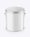 Matte Popcorn Tin Bucket Mockup