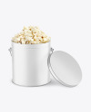 Matte Popcorn Tin Bucket Mockup