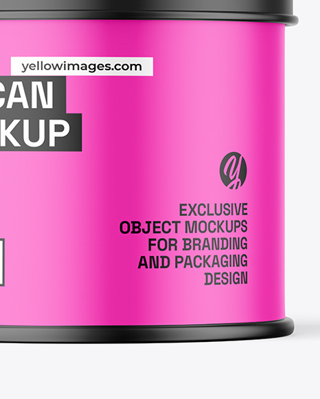 Matte Tin Can Mockup