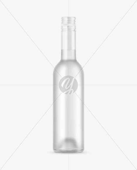 Frosted Glass Vodka Bottle Mockup