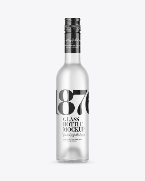 Frosted Glass Vodka Bottle Mockup