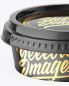 Glossy Plastic Round Cup Container Mockup